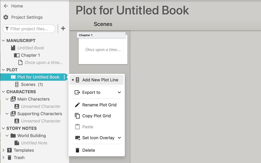 Dropdown menu for adding a new plot line to a Dabble Plot Grid.