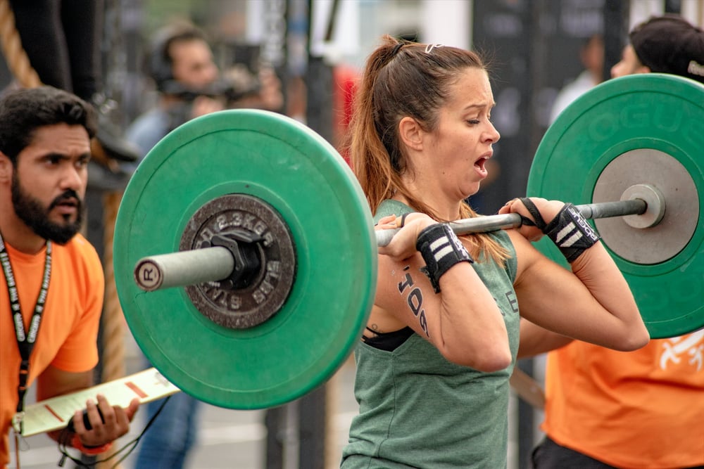 A person lifting weights.