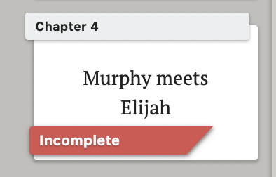 Screenshot of a Dabble Scene Card with a red label reading